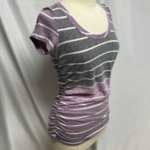 Caston Purpke Grey White Shirt Size M